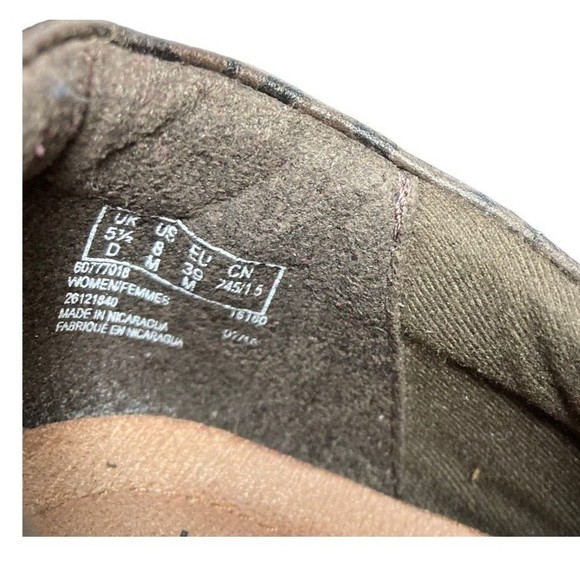 Clarks Comfort Shoes Soft Cushion Brown Weathered Leather Women's 8M EUC - Picture 10 of 10